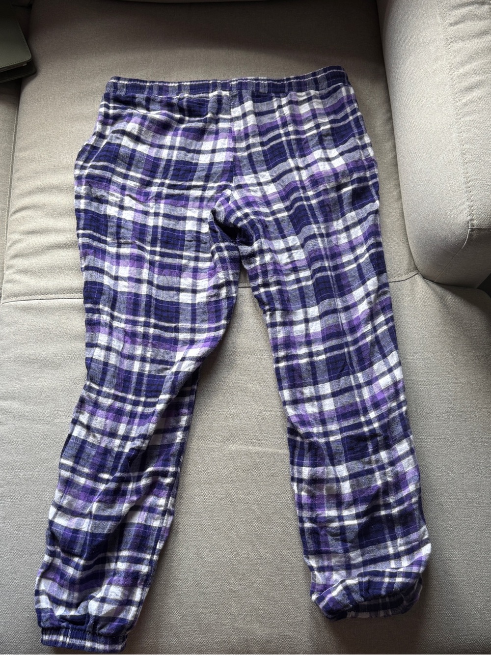 Stonehill College Women’s Purple Plaid Lounge Pants - Picture 4 of 4